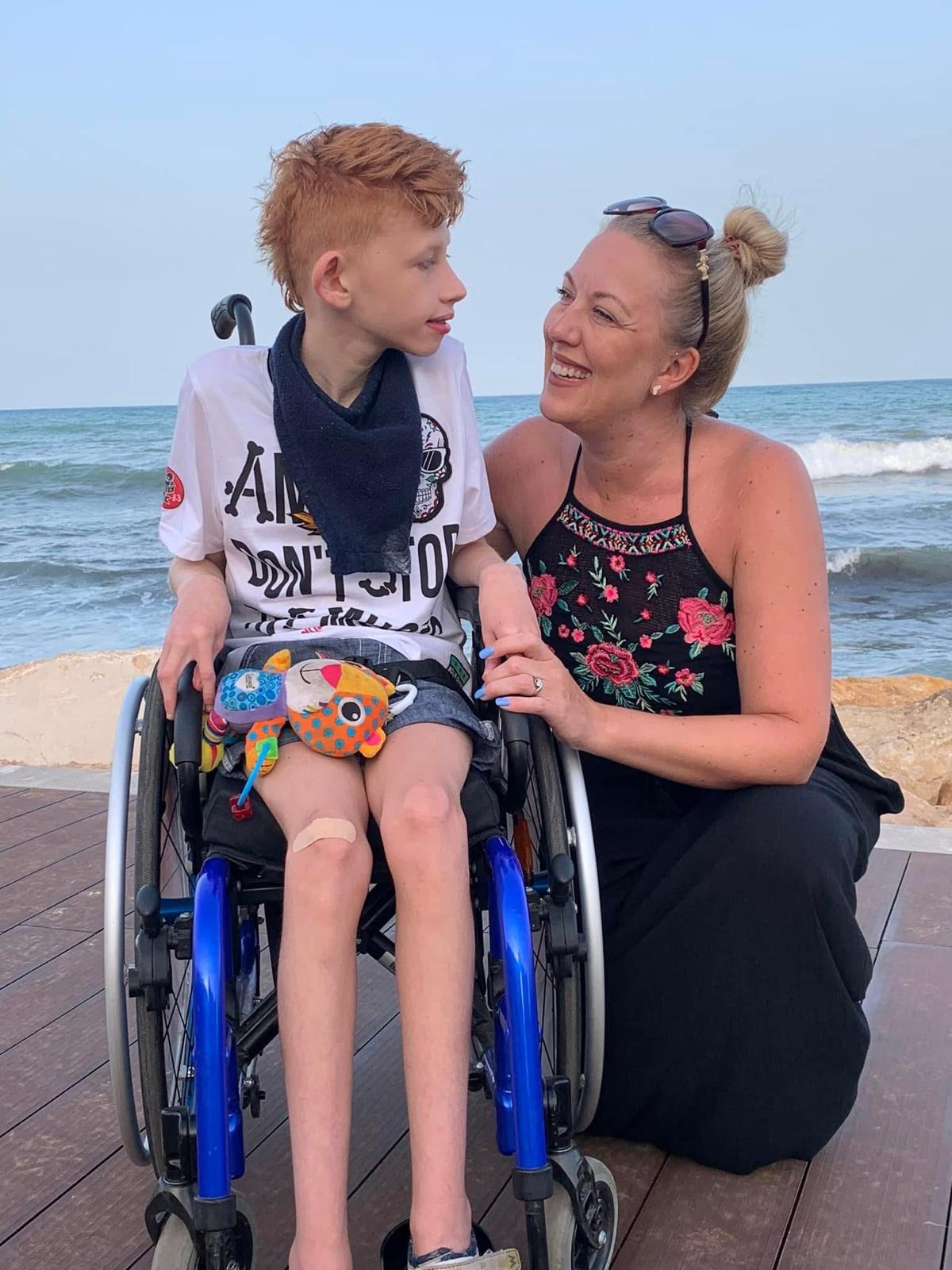 Claire Stockton with her son