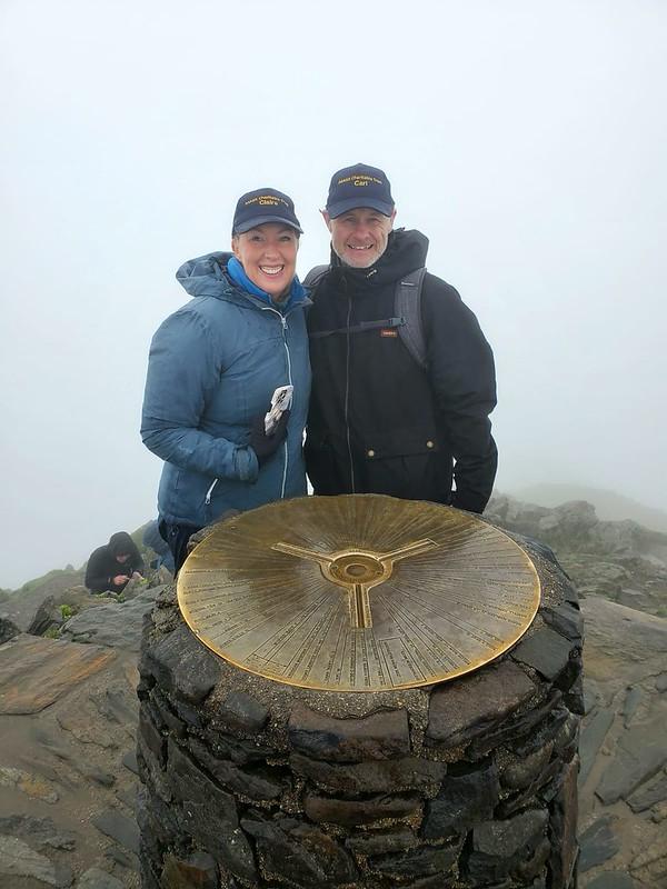 Claire and Carl at a mountain summit